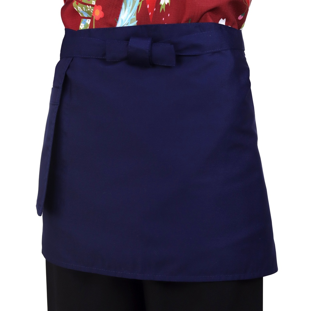 ผ้ากันเปื้อนสีน้ำเงินสั้น 90x40 ซม.