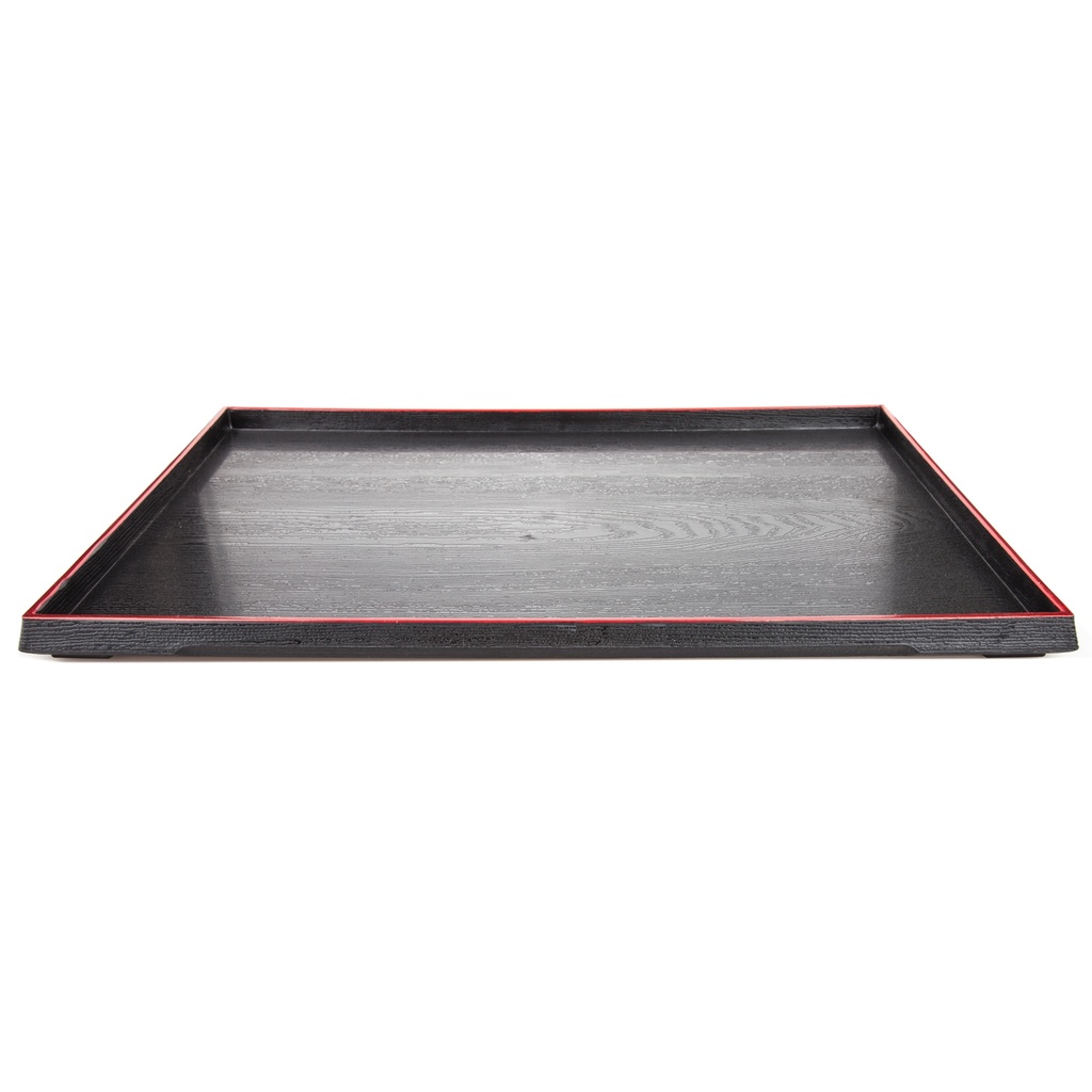 Red Rimmed Tray 39x29.5 cm (Black)
