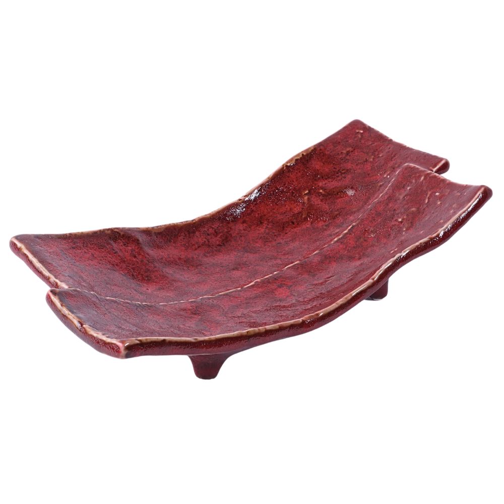 ペア皿 11"(黒薔薇)