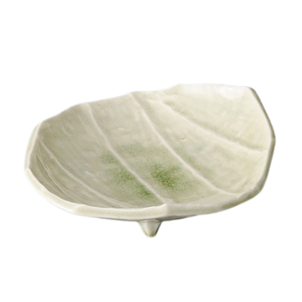 Green Glaze Bellows Plate 8.75"