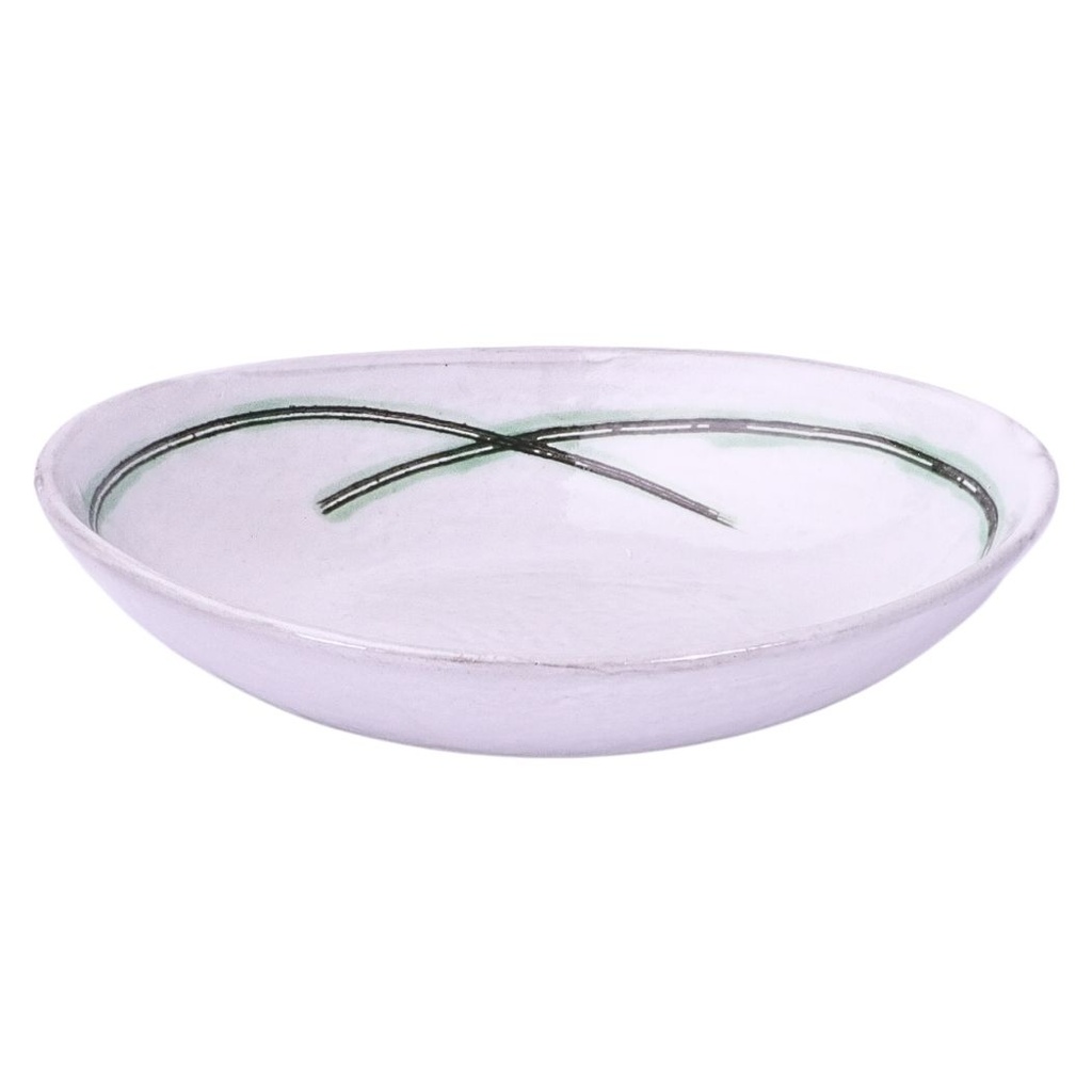 織部結びフルーツ鉢 6.5"