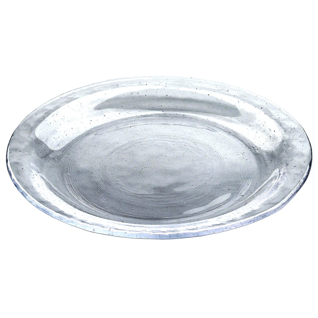 Round Snow Glass Plate 20 cm