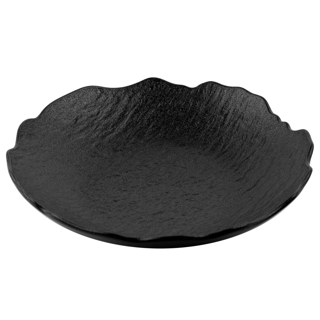 Wavy Edge Salad Plate 9" (Black Stone)