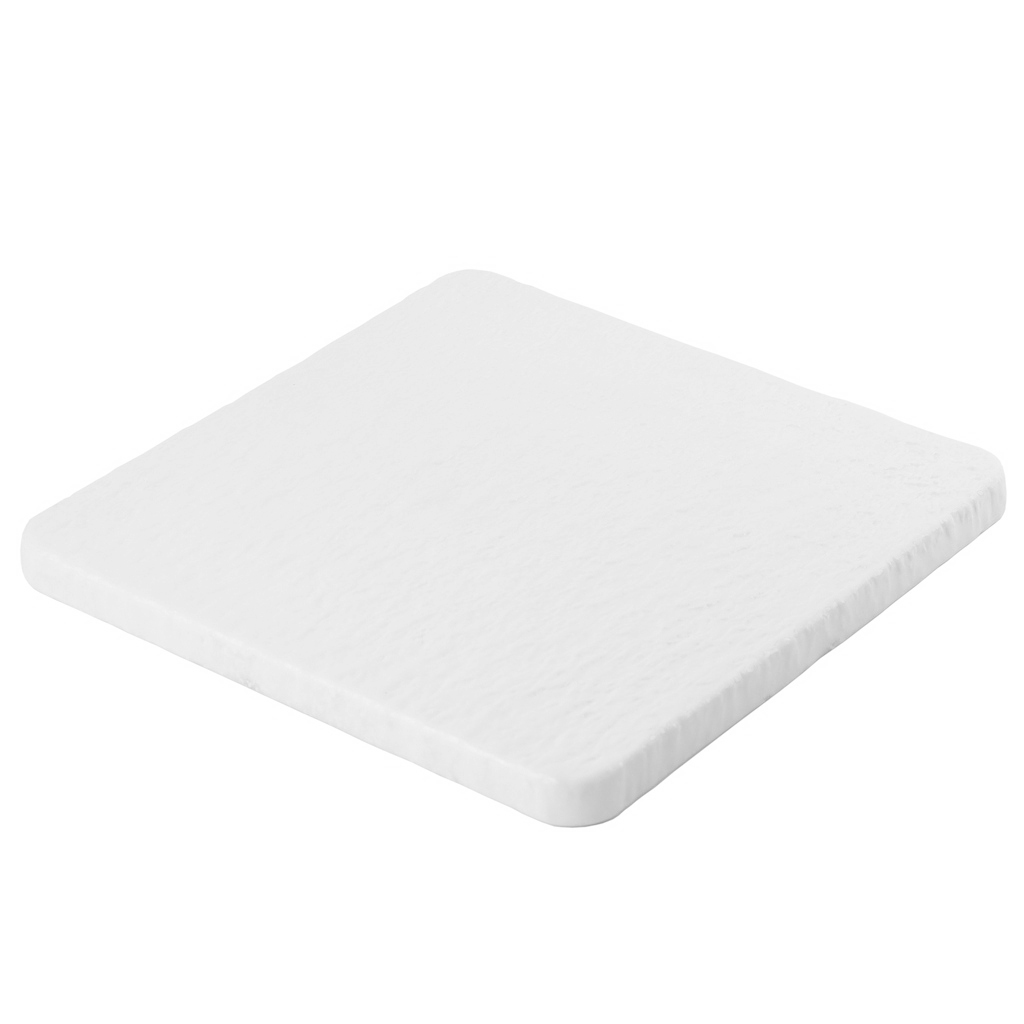 Square Flat Plate 10" (White Stone)