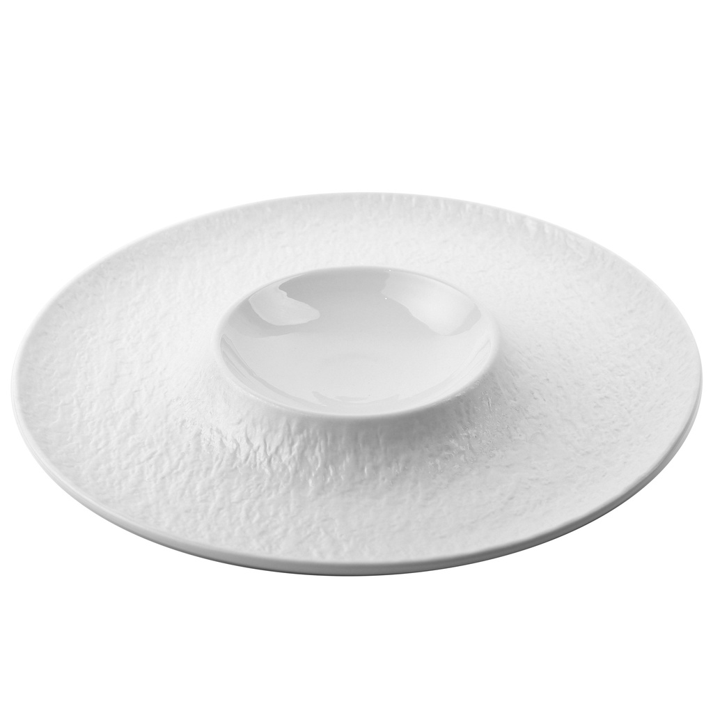 Crater Plate 12" (White Stone)
