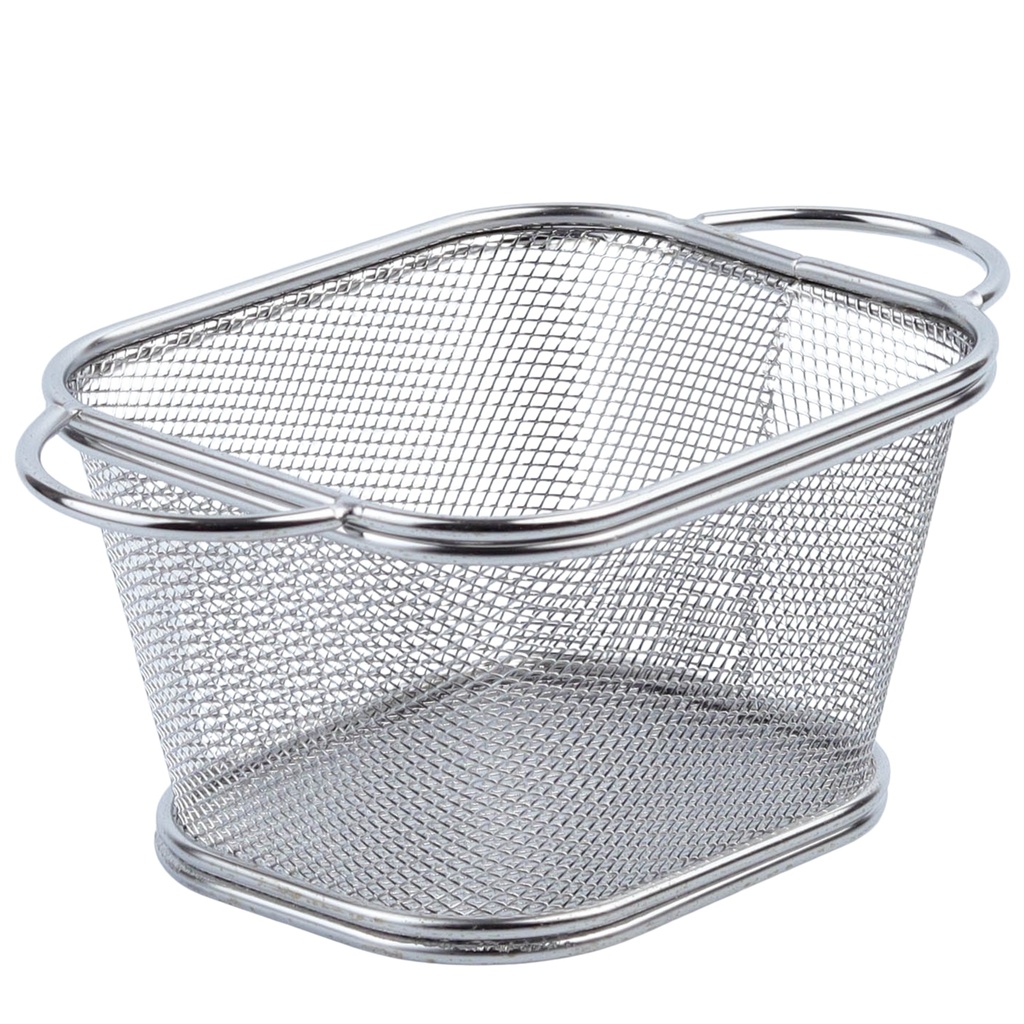 ตะกร้าสเตนเลส 2 หู 13x11x8 ซม.