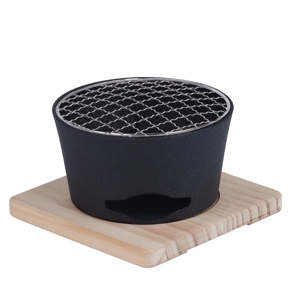 เตาปิ้งย่างกลมมินิสีดำ 14 ซม.