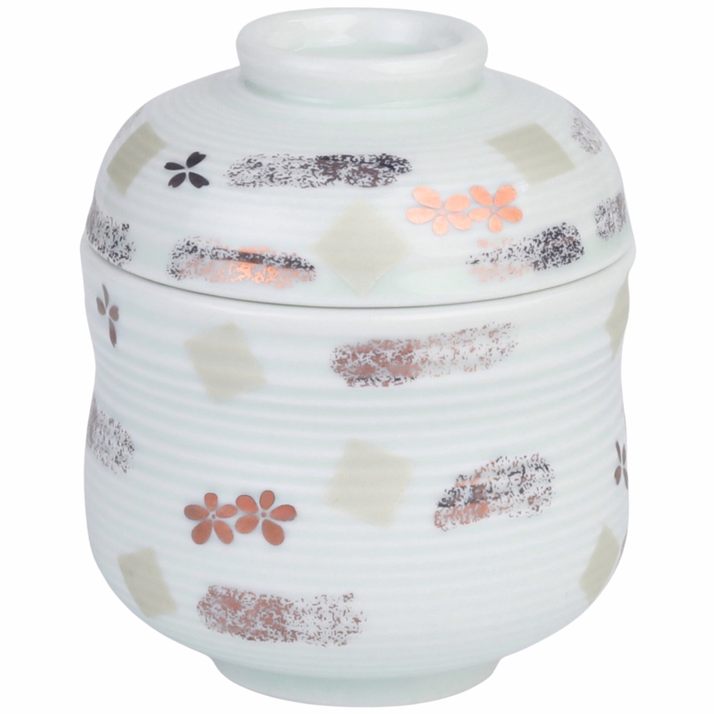 ชุดถ้วยไข่ตุ๋นลายทอง-เงิน 180 มล.