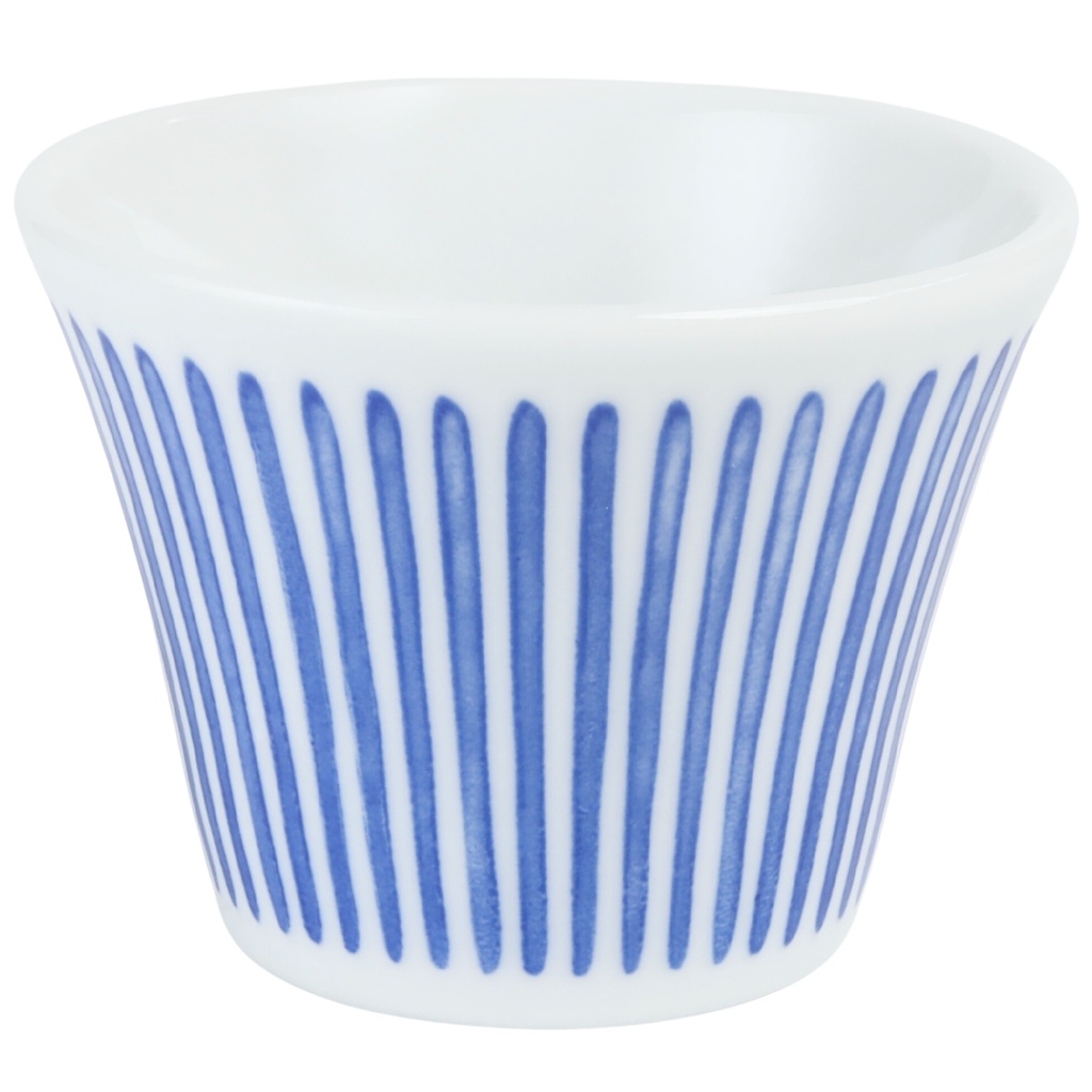 แก้วปากบานลายฝนสีน้ำเงิน 3.2 นิ้ว