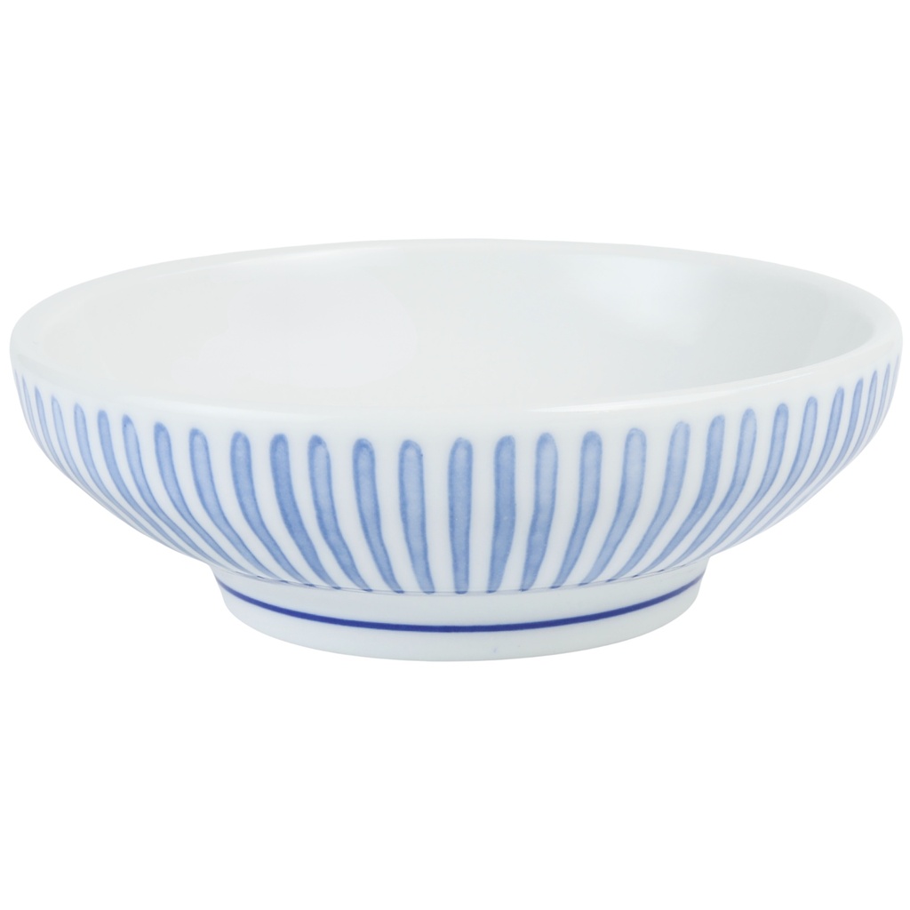 ชามกลมเตี้ยลายฝนสีน้ำเงิน 5.5 นิ้ว