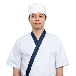 [CLH0012] Japanese Chef Coat Size XL (White/Navy)