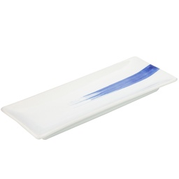 [CRM0640] Mini Maki Sushi Plate 10.25" (Blue Stroke)