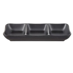 [MLM0085] 3 Compartments Sauce Dish (Zen Black)