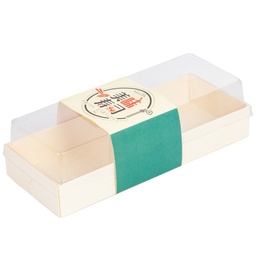 [SET0046] Disposable Wooden Nigiri Box 20x8.5 cm (100 Set)
