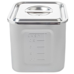 [KJP0436] Stainless Steel Square Pot with Scale 13.5 cm 2300 ml