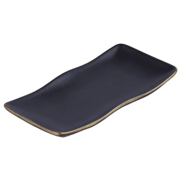 [CRM0678] Sushi Plate 7" (Gold Rim)