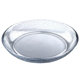 [GLS0128] Round Snow Glass Deep Plate 20 cm