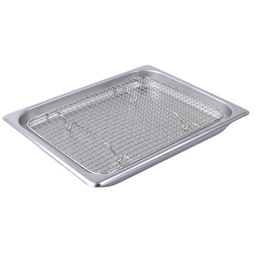 [SET0077] Stainless Steel Tray with Net 32.5x26.5x3.2 cm