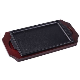 [KJP0906] TOKIWA Cast Iron Rectangle Steak Plate 24x14 cm