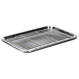 [SET0091] Stainless Steel tray with Net 13" (Shallow)