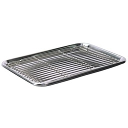 [SET0092] Stainless Steel Tray with Net 15" (Shallow)
