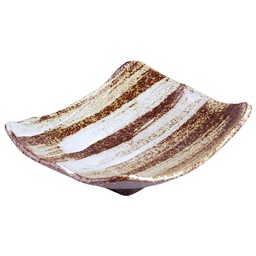 [CRM0886] Curve Plate 20x18 cm (Wooden)