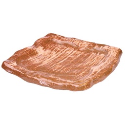 [CRM0898] Square Plate 22.5 cm (Shiitake)