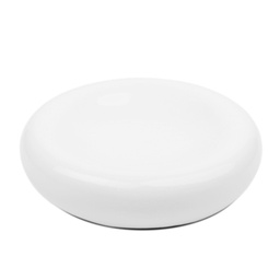 [CRM1060] จานหลุมยุบขอบหนาสีขาว 9.5 นิ้ว