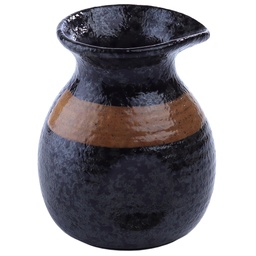 [CRM1076] タレ入れ 255 ml (黒丸)