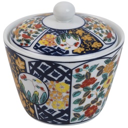 [CRM1097] ถ้วยลายดอกไม้ทรงกระบอกพร้อมฝา 2.75 นิ้ว