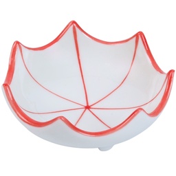 [CRM1120] ถ้วยลายพู่กันดอกไม้สีแดง 2.85 นิ้ว