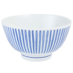 [CRM1141] ชามข้าวลายฝนสีน้ำเงิน 4.5 นิ้ว