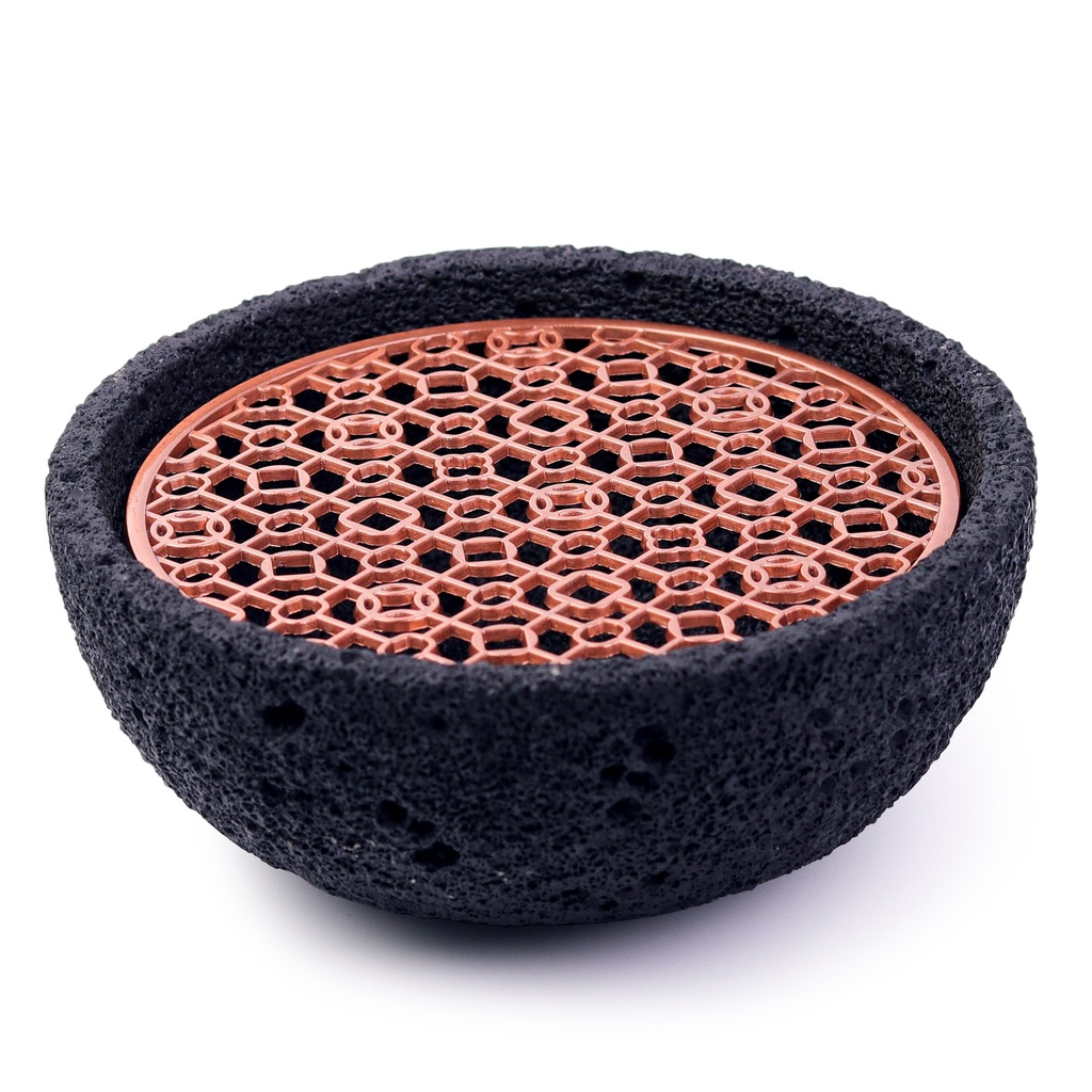 ถ้วยอุกกาบาตกลมสีดำ 6 นิ้ว