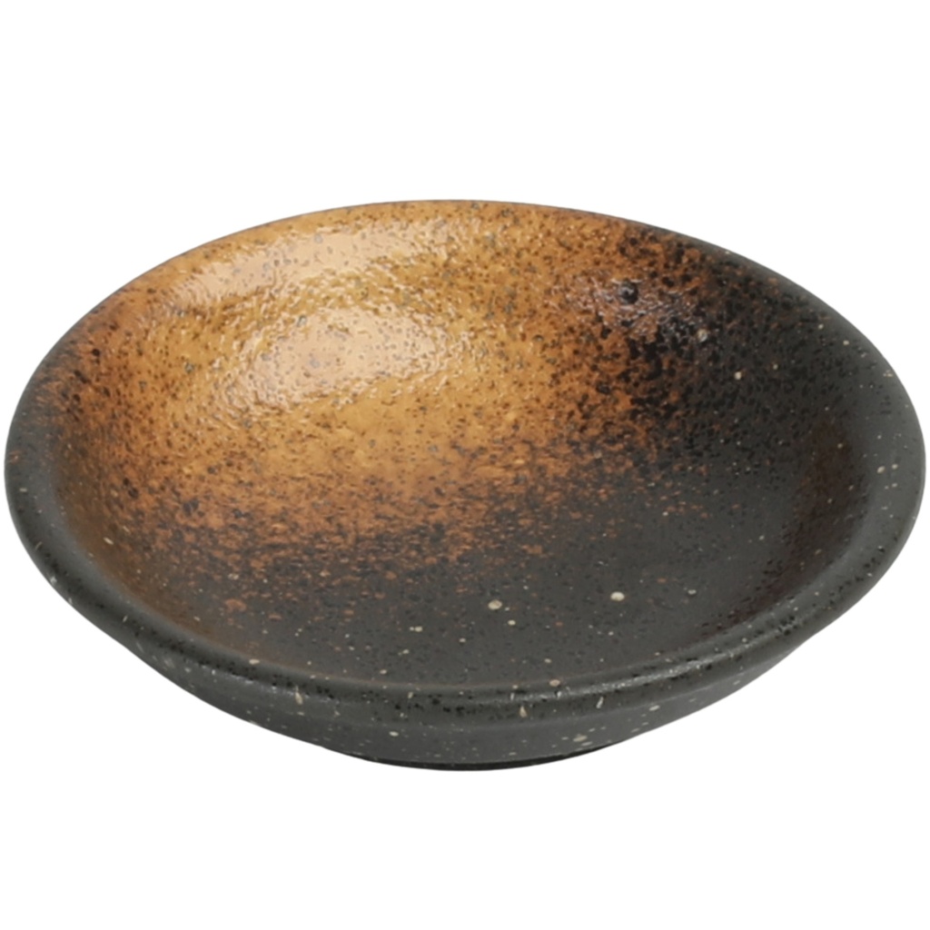 3.5"丸薬味皿（火山）