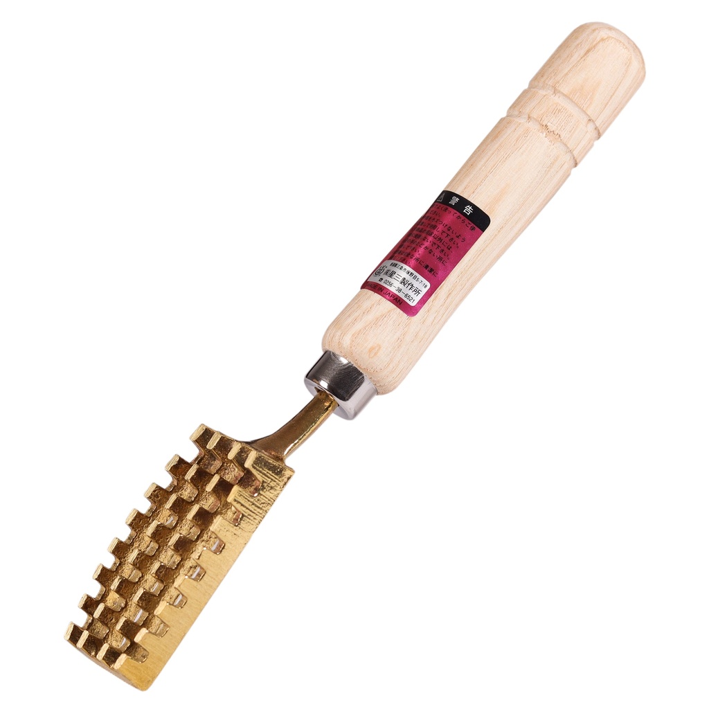 真鍮木柄ウロコ取 大 195 mm