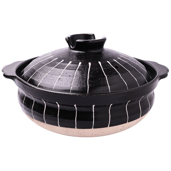 Donabe Nabe 30 cm (White Stripes)