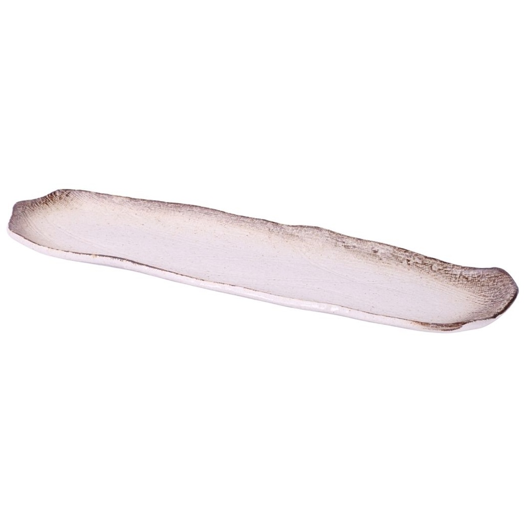 Fuchi Sabi Kohiki Kushi-me Long Plate 12.5"