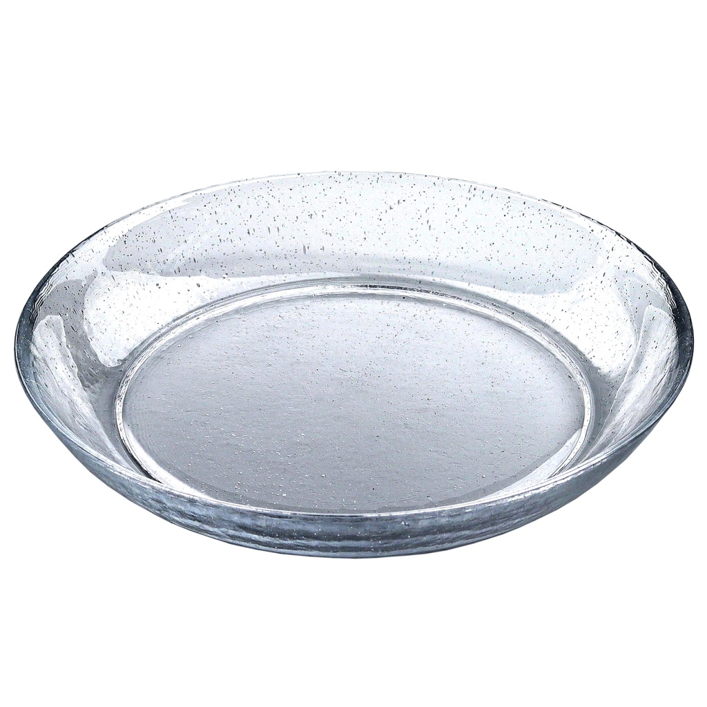 Round Snow Glass Deep Plate 20 cm