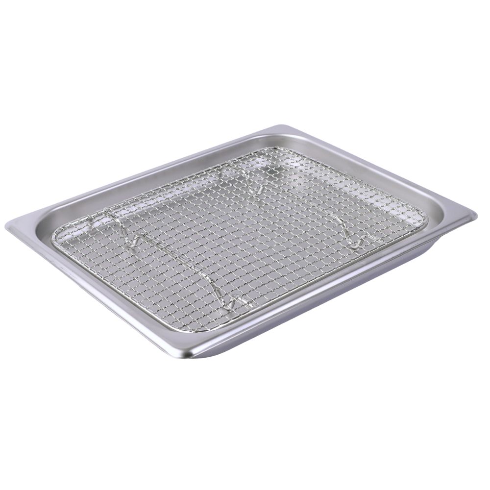 Stainless Steel Tray with Net 32.5x26.5x3.2 cm