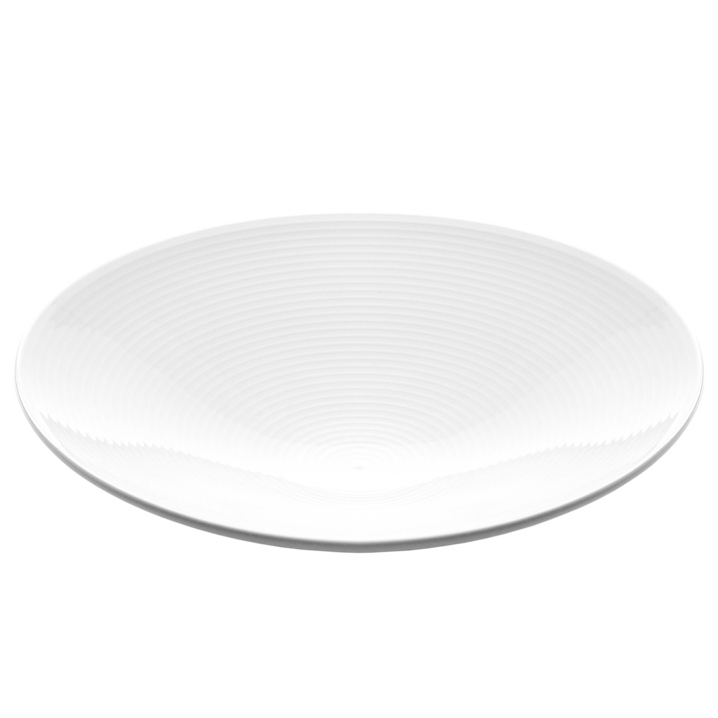 ชามปากกว้างพอร์ซเลนลายเส้นไหม 8 นิ้ว