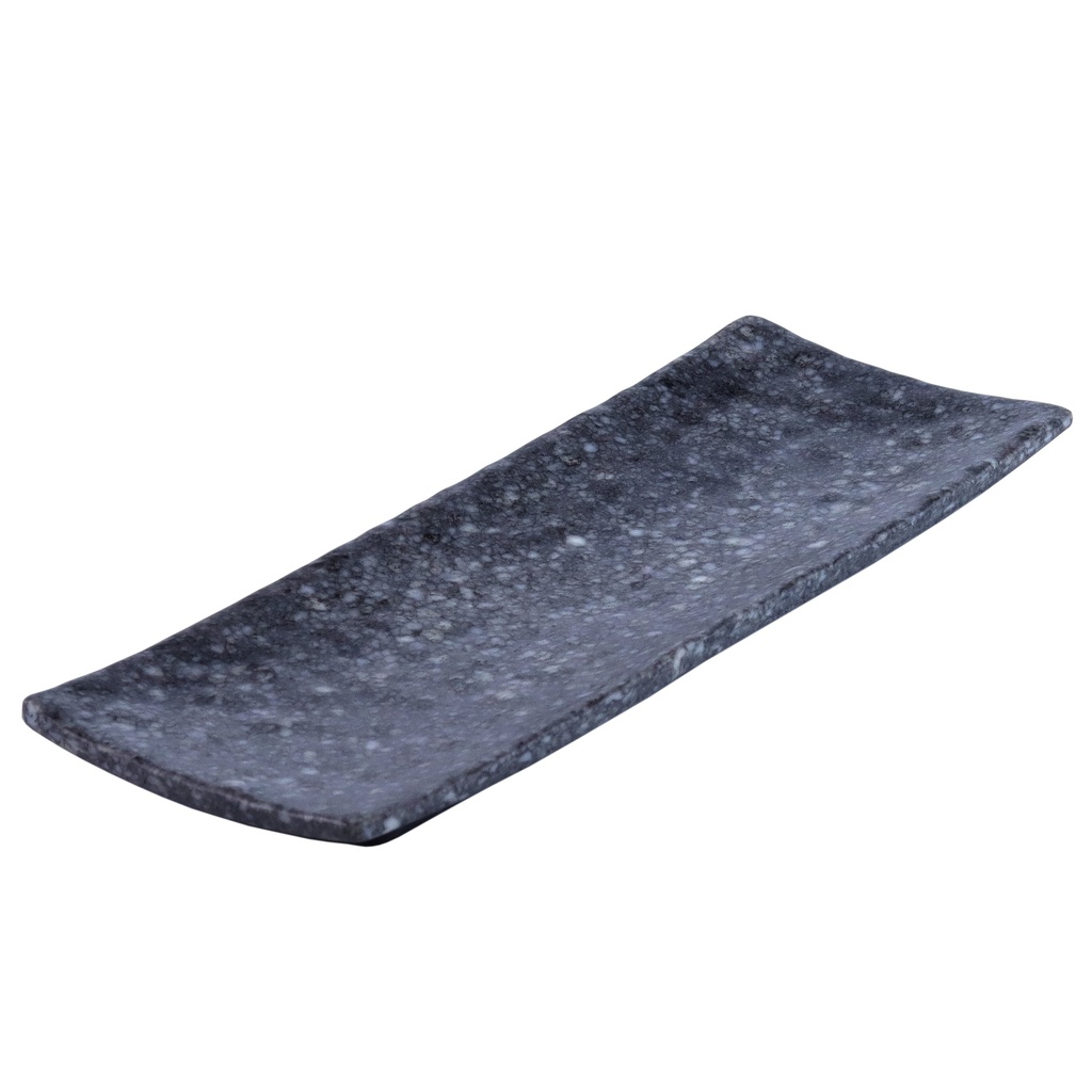 จานมากิซูชิลายหินอ่อนดำ 11 นิ้ว