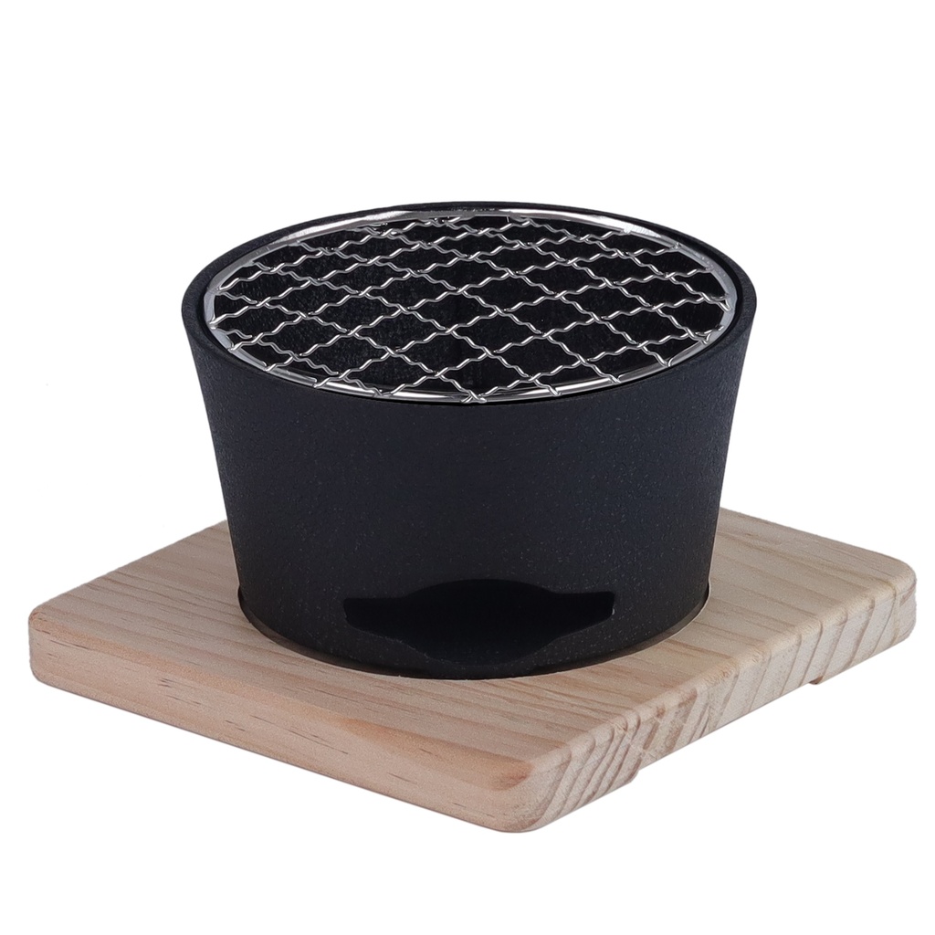 เตาปิ้งย่างกลมมินิสีดำ 12 ซม.