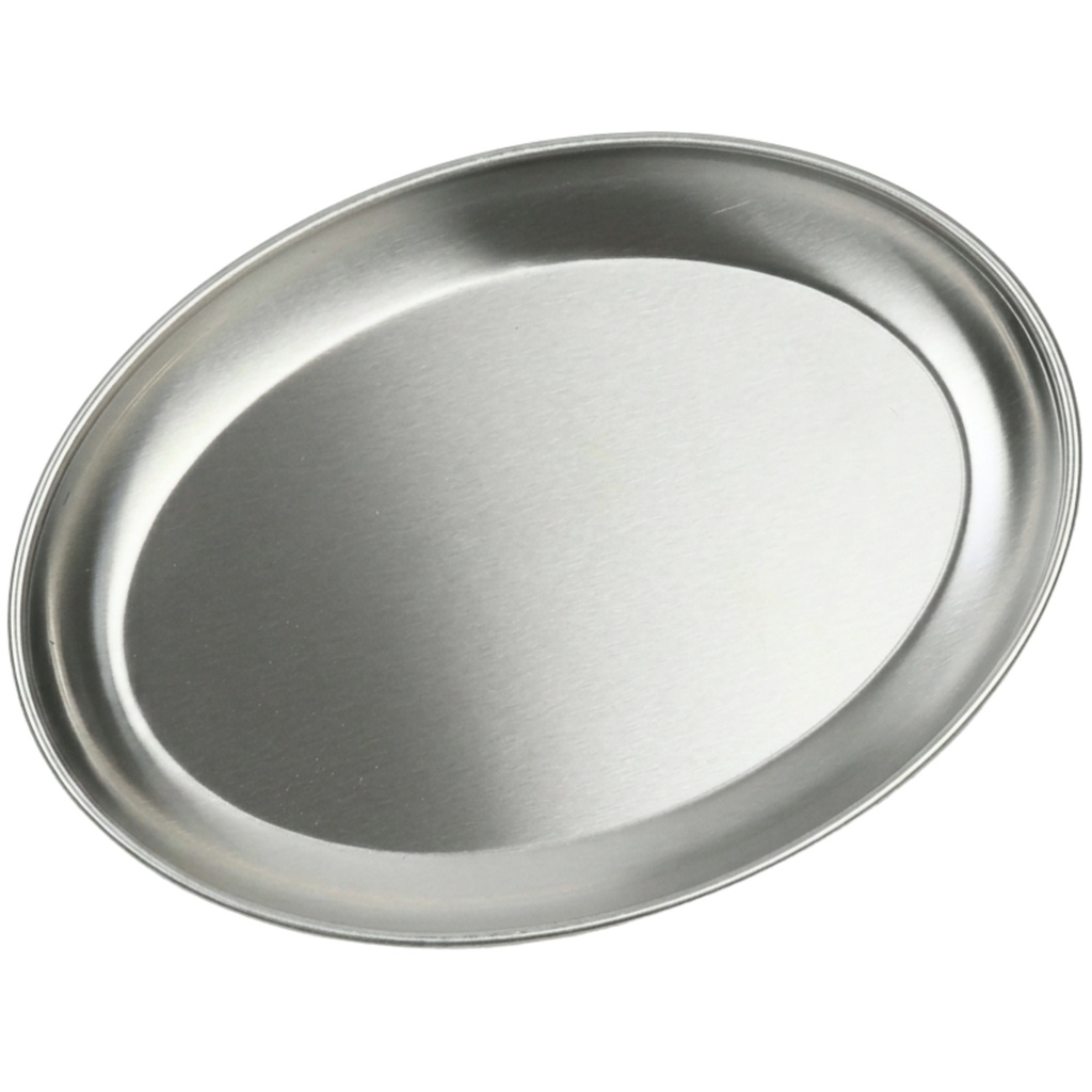 Oval Stainless Steel Plate 8" (18-8)