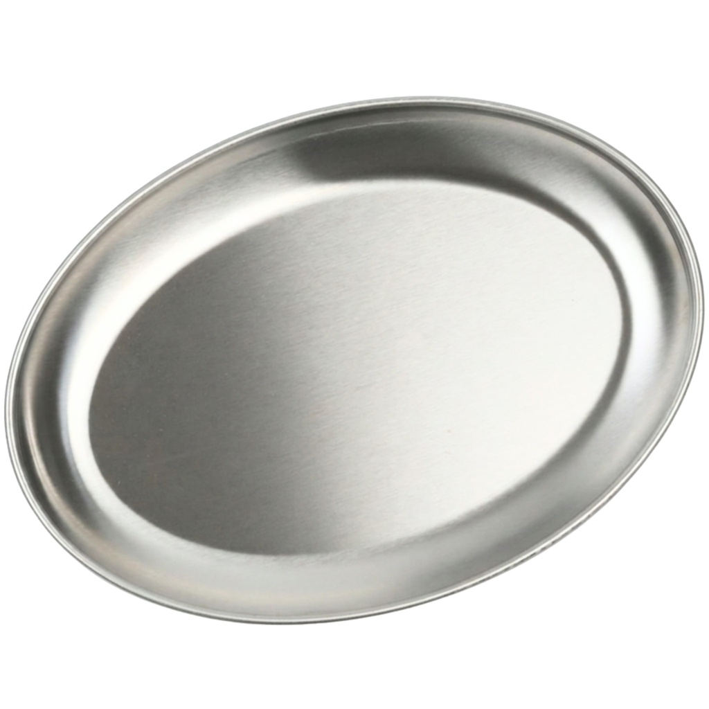 Oval Stainless Steel Plate 9" (18-8)