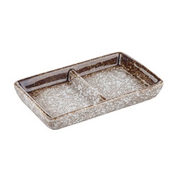 [CRM0456] 2 Compartment Sauce Dish (Snow-Desert)