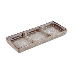 [CRM0457] 3 Compartment Sauce Dish (Snow-Desert)