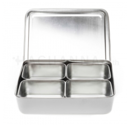 [KST0083] กล่องเตรียมอาหารสเตนเลส 4 ช่อง