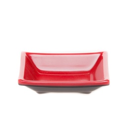 [MLM0002] Square Sauce Dish 3.25" (Black-Red)