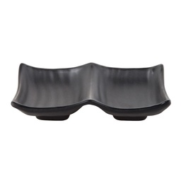 [MLM0060] 2 Compartments Sauce Dish (Zen Black)