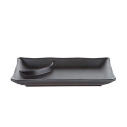 [MLM0088] จานเกี๊ยวซ่าดำ 7.5 นิ้ว Zen Series